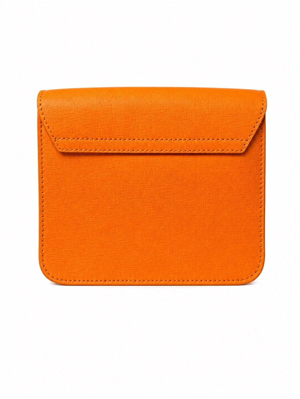 Furla Bright Orange Saffiano Leather Crossbody Wallet/Clutch with Gold Hardware - Picture 2 of 4